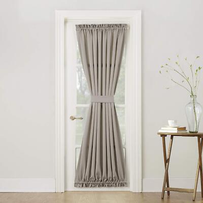 Sun Zero Barrow Energy Efficient Rod Pocket Door Curtain Panel 54