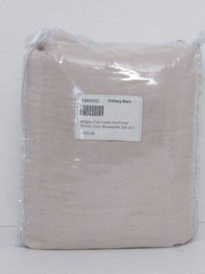 Pottery Barn Belgian Flax Linen Comforter Shams, Set/3 Euro Rosewater New-image