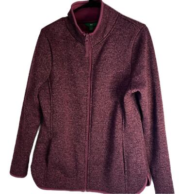 Dip Brand fleece Purple Blush Pink Jacket Sweater 100% polyester Size Large.-image