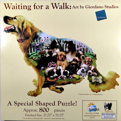 Waiting For A Walk Giordano Studios 800 pc Special Shaped 27 X 35