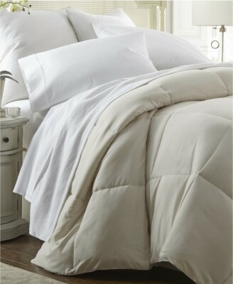 DOM1080 NWT ienjoy Home All Season Down Alt Comforter Ivory Full/Queen 92x92