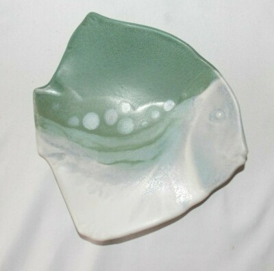 Ceramic Fish Shaped Soap Dish Green Blue Gray 6