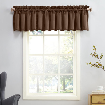 Barrow Energy Efficient Rod Pocket Curtain Valance Pair-image