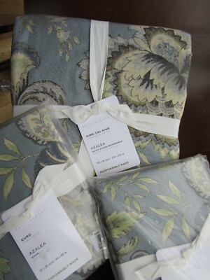 Pottery Barn Azalea Palempore  Duvet Cover king + 2 Euro shams New w tag-image