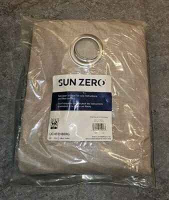 Sun Zero Columbia Thermal 100% Blackout Grommet Curtain Single Panel 50
