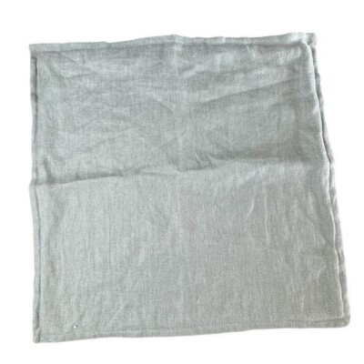 Pottery Barn 100% Linen Square Back Zip Closure 18
