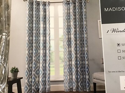 Madison Park Ashlin Diamond Printed Window Curtain Panels 2, 50'x63