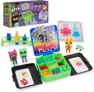 Exclusive Neon Studio with 600 Water Fuse Beads, Decos and Accessories, Makes 3D-image