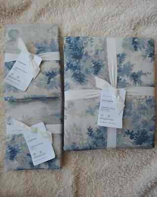 pottery barn Jardin Toile queen/full duvet & 2 standard sham new original $289-image