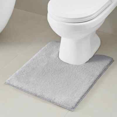 Madison Park Signature Marshmallow Contour Bath Rug - 20 x 24 - Grey-image