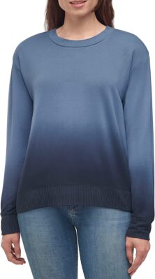 Splendid Women s Dip Dye Sweater(Blue, Large)-image