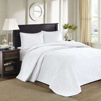  Madison Park Quebec 3-Pc. KING Coverlet Set White -image