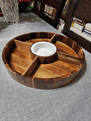 Wooden Serving Platter/Bowl 16