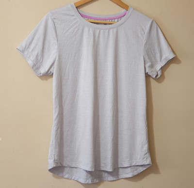Dip Women’s L Grey  T-Shirt Crew Neck Stretch Short Sleeve #p50-32-image