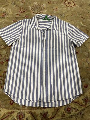 DIP Pocket Button Up Shirt Mens Large Blue Light  Short Sleeve-image