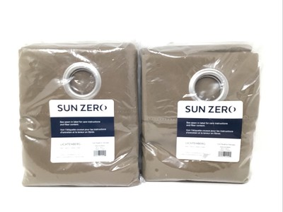 Sun Zero Lichtenberg Grommet Top Room Darkening Curtain 2 Packs Panel 40