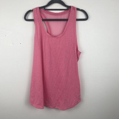 Dip Top Color Pink Size Large Tank Top Style Mesh Upper Back Area-image