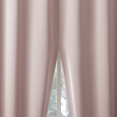 Sun Zero Aria 2-Piece 100% Blackout Back Tab Curtain Panel Pair 52
