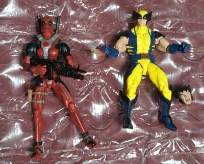 Marvel Legends Epic Heroes Red Deadpool Variant 6 Inch Figure & Wolverine Figure-image