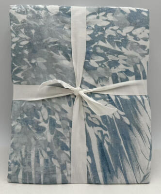 Pottery Barn Layla Palm FULL / QUEEN Duvet Cover ~ Blue-image