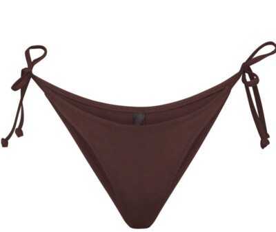 NWT SKIMS DIPPED TIE BOTTOM Brown 4X-image