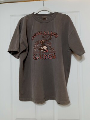 Vintage Tultex t shirt Chocolate Dipped Stuck on Chocolate Geckos Cool XL Tshirt-image