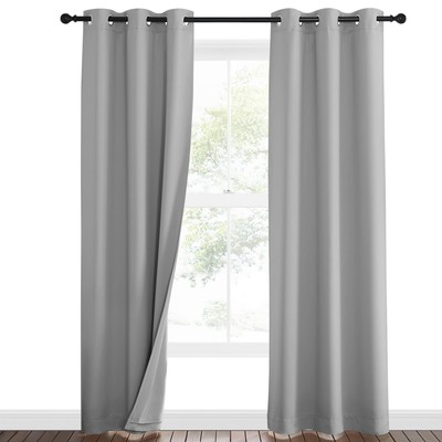 Noise Insulation Curtain Panels, Pair of Energy Smart & 100% Blackout Echo of...-image