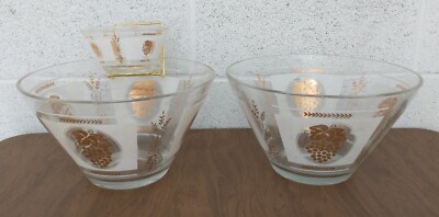Anchor Hocking Chip & Dip Super Set 2 Large Bowls 1 Dip with wire hanger-image