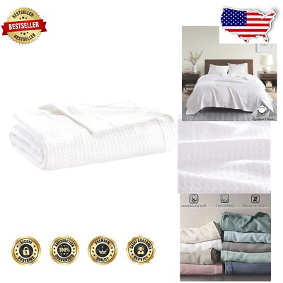 Oeko-Tex Certified Egyptian Cotton Blanket - Lightweight 90x90 Full/Queen-image