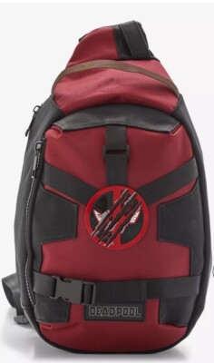 Sale! Bioworld Marvel Deadpool & Wolverine Deadpool Sling Bag New With Tags!-image