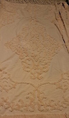 Luxury Blush Pink Cotton Tufted Textured Throw Blanket w/Fringe 55