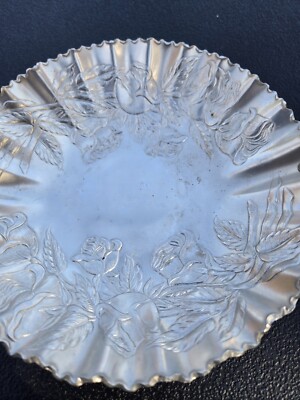 Vintage Candy Dish Hand Wrought With Handle -image