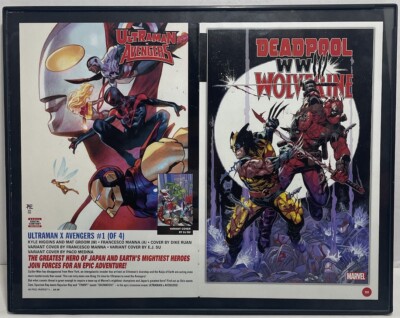 Ultraman & Deadpool & Wolverine WWIII Comic Wall Art Framed 11”x 14”-image