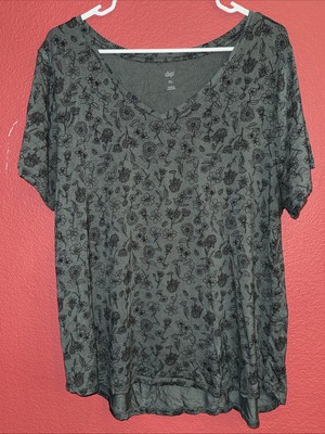 Dip Womens XL Green Floral Tshirt-image