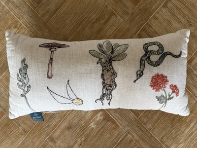 Pottery Barn Teen Harry Potter™ Herbology Embroidered Pillow 100% Flax Linen-image