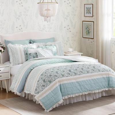 Dawn 100% Cotton Shabby Chic Comforter Set-Modern Cottage Design All Season D...-image
