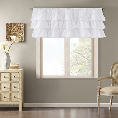 Madison Park  100% cotton Voile  Oversized Vintage Ruffle Valance-image