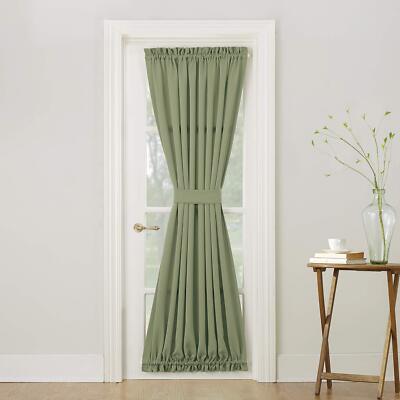 Sun Zero Barrow Energy Efficient Rod Pocket Door Curtain Panel 54