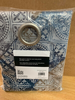 Sun Zero 63in Indigo Room Darkening Interlined Grommet Single Curtain Panel-image