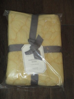 POTTERY BARN MONIQUE LHUILLIER MARGUERITE YELLOW STANDARD SHAM      NEW-image