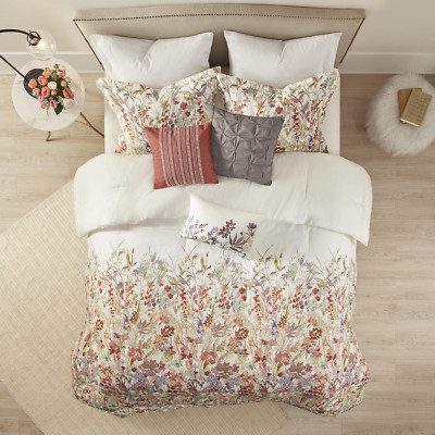 100% Cotton Comforter Set - Feminine Design Colorful Floral Print, All Season do-image