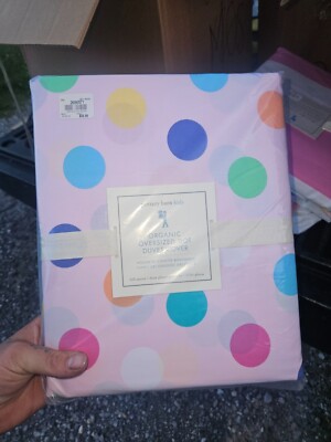 Pottery barn organic oversized dot duvet cover-image