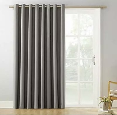 Sun Zero 53482 Easton Extra-Wide Blackout Sliding Patio Curtain Panel 100x84-image