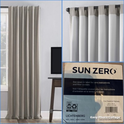 🆕Sun Zero⭐️Evelina 95-Inch⭐️Backtab Curtain ⭐️ Stone⭐️ (Single)⭐️-image