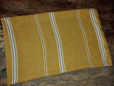 Pottery Barn Robinson Linen Striped Lumbar Pillow Cover 26x17-image
