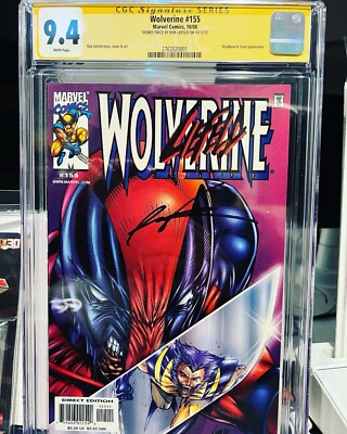 Wolverine #155 (Marvel Comics Oct 2000) CGC 9.4 Signed & Chiseled By Rob Liefeld-image
