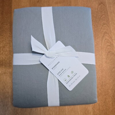 POTTERY BARN DREAM BRUSHED ORGANIC COTTON SHAM  STANDARD ~ EUCALYPTUS-image