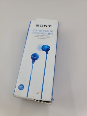 Sony In-Ear Earbud Headphones MDR-EX15LP 3.5mm Jack Blue (Box dirty/damaged)-image