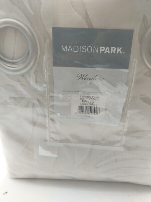 Madison Park Window Panel Grommet Curtain 50in x 63in Leilani Natural Beige-image