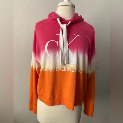 Calvin Klein Jeans Monogram Logo Ombre’ Dip Dye Block Hoodie Oversized Med-image